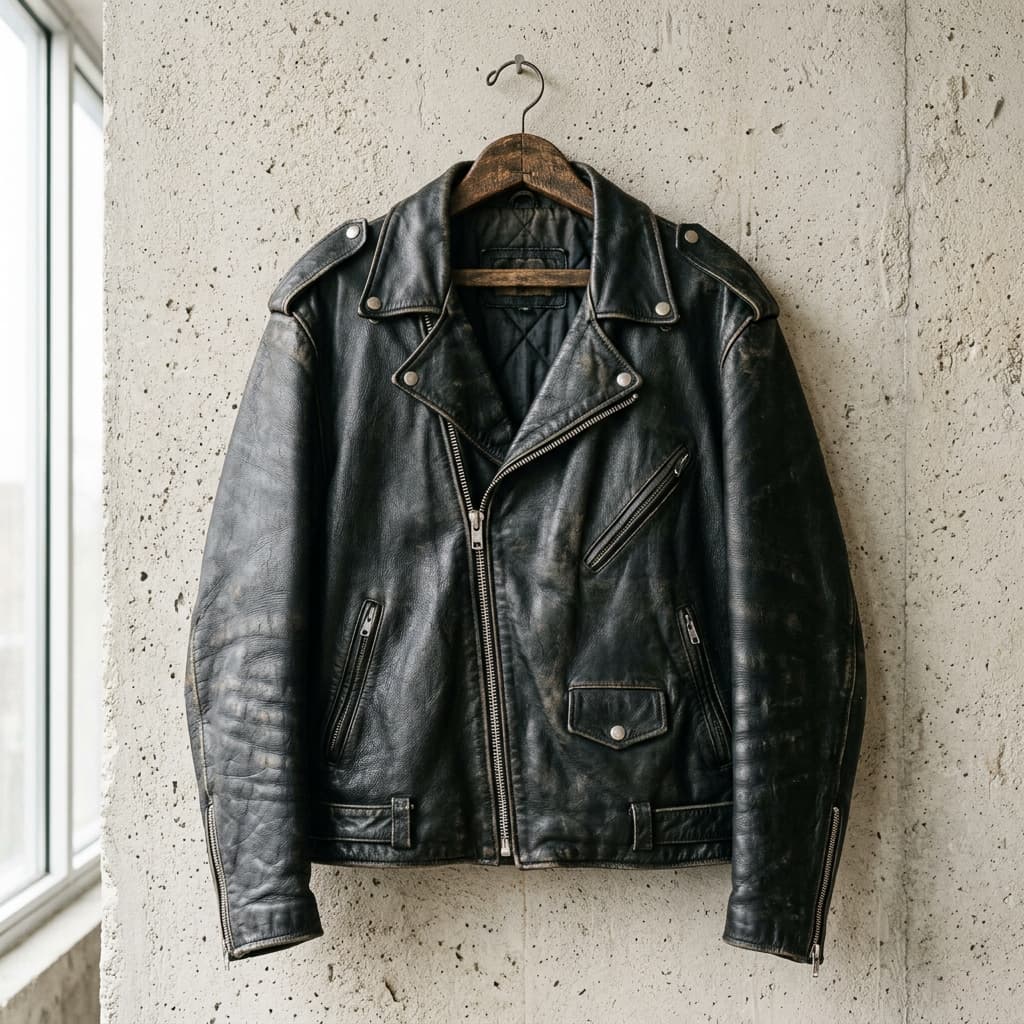90'lar Oversize Deri Ceket